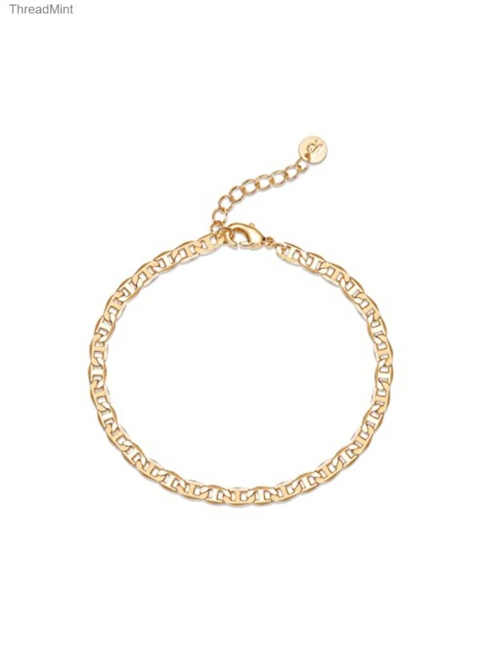 14K Gold Plated Beaded Bracelet for Women | Stackable Cuban Chain Bracelet |